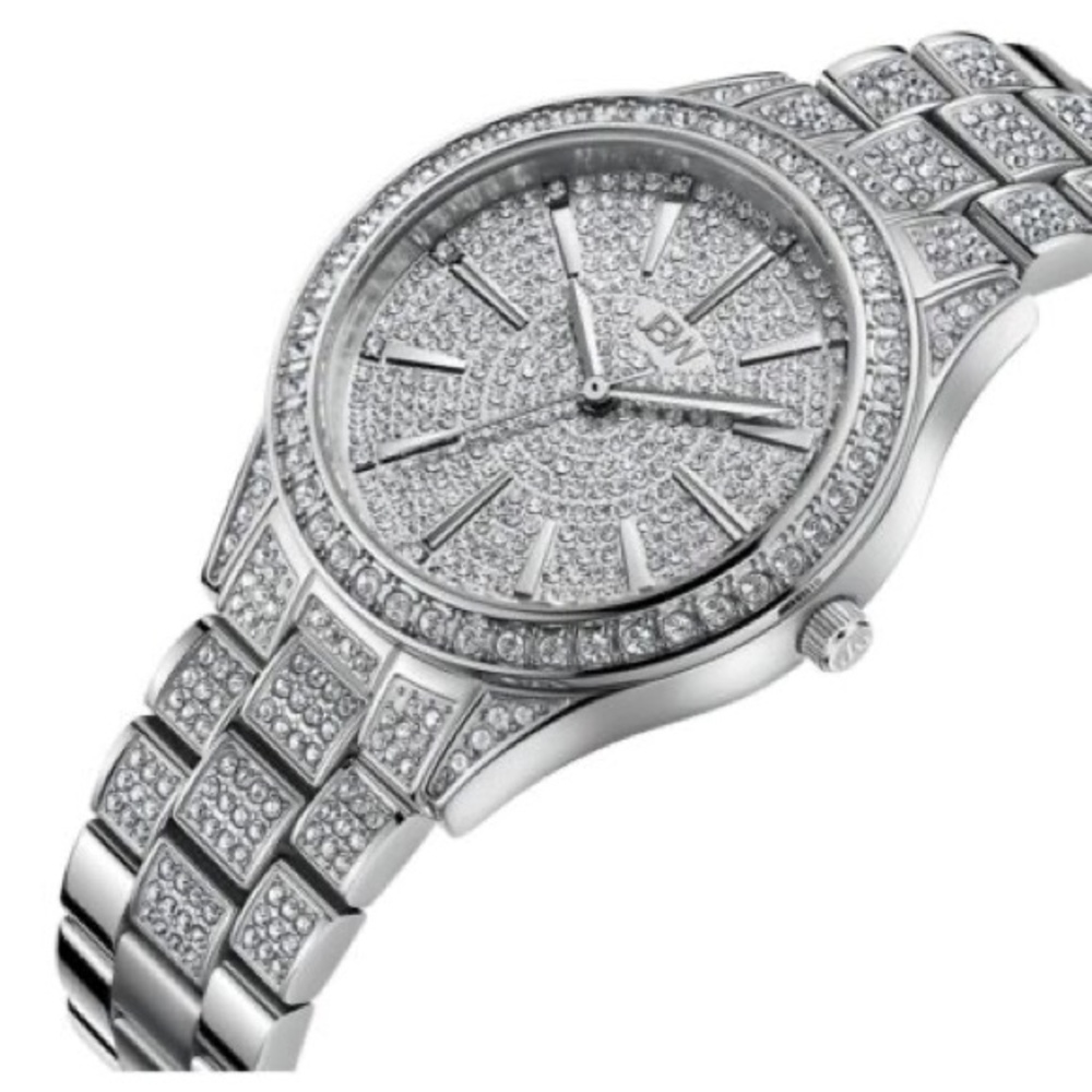 SWAROVSKI Women's Diamond Bracelet Watch Swarovski Crystals 34mm - 0.12 ctw - Picture 2 of 8